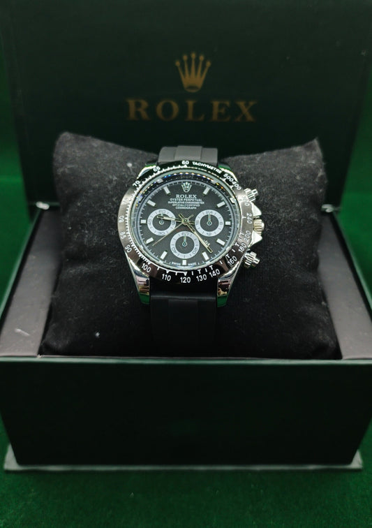 Rolex Strap Master β Silver With Black Edition | Datejust Dial