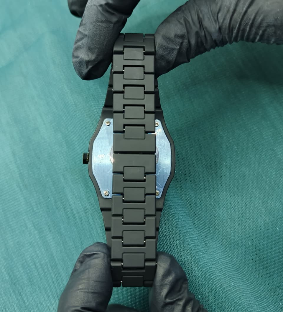 Arabic Aura Watch with Black Dial & Fiber Finish