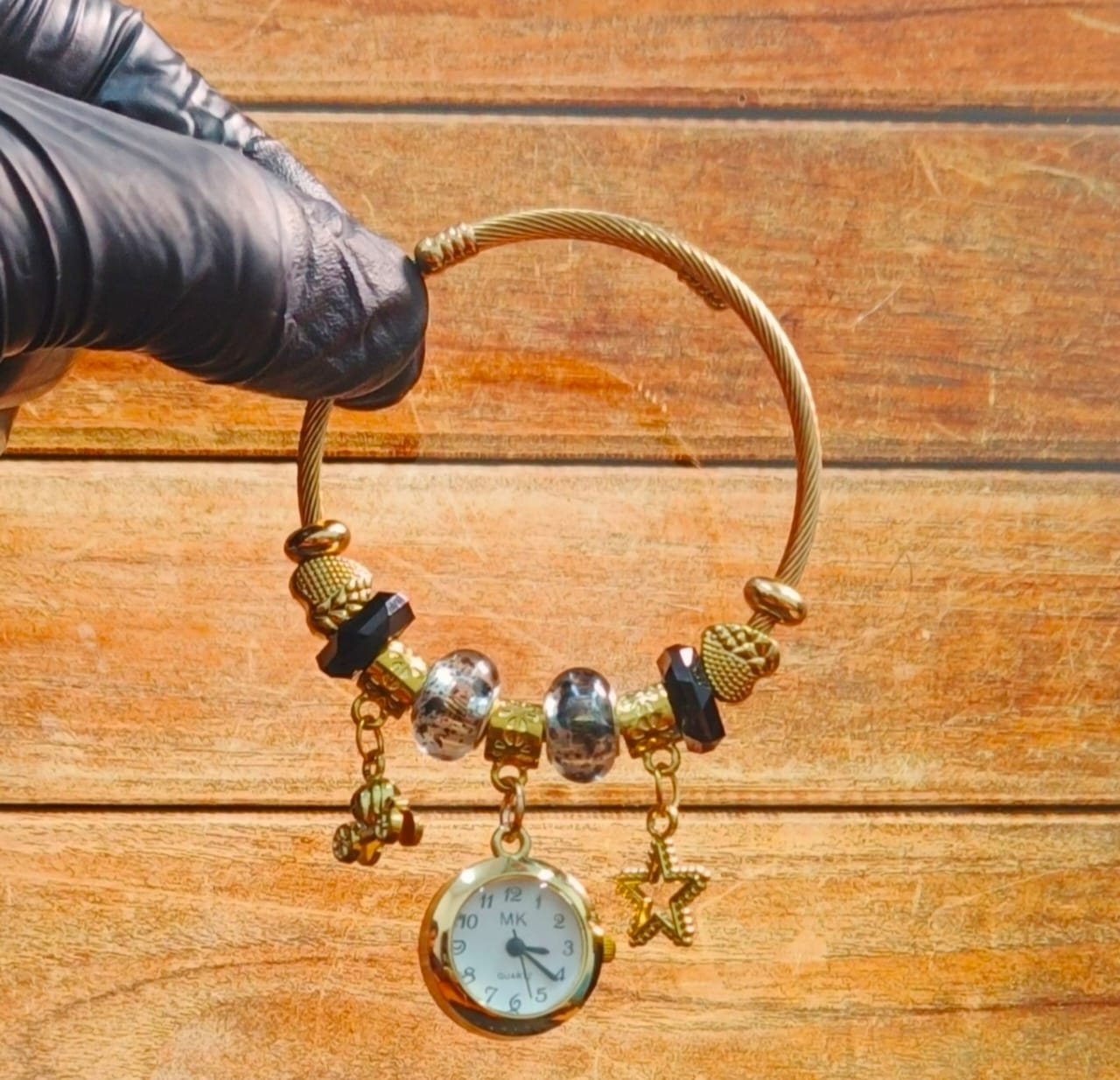 π(MK) Ladies Bracelet Watch (Golden & Black )