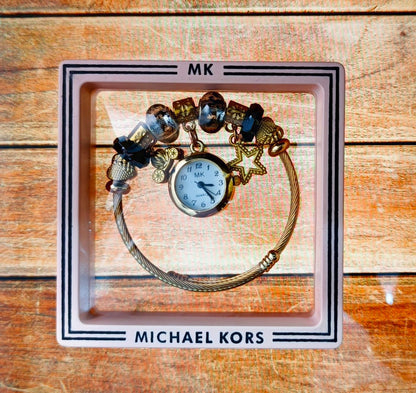 💖(MK) Ladies Bracelet Watch (Golden & Black )